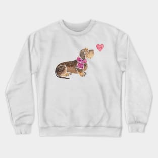 Wirehaired Dachshund watercolour Crewneck Sweatshirt